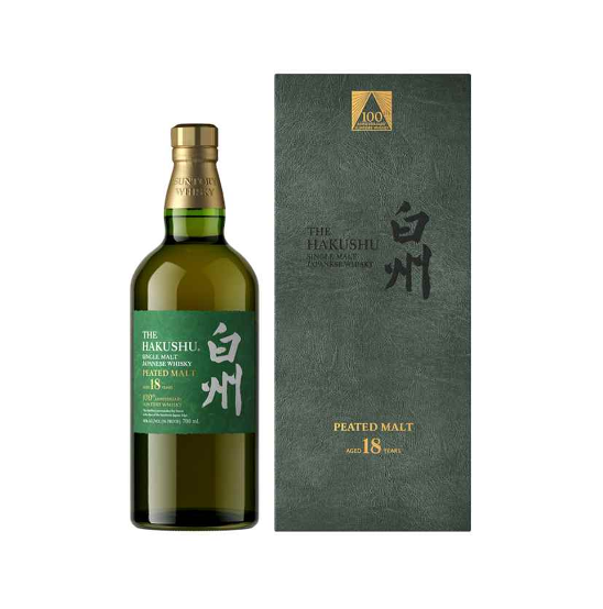 The Hakushu Single Malt Peated Japanese Whisky 18 Year Old Suntory Whisky 100th Anniversary (700ml)