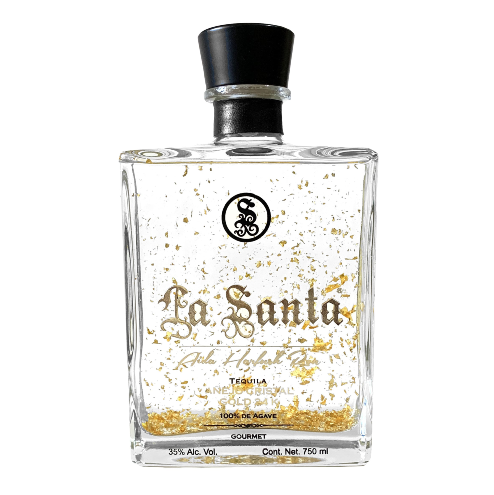 La Santa Anejo Cristal Gold 24K Tequila (750ml)