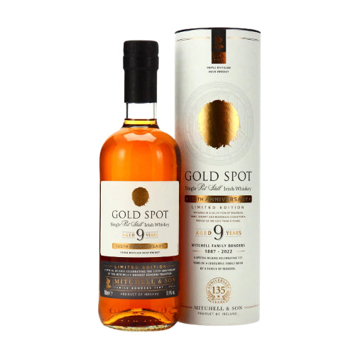 Mitchell & Son Gold Spot 9 Year Old 135th Anniversary Pot Still Irish Whiskey (750ml)