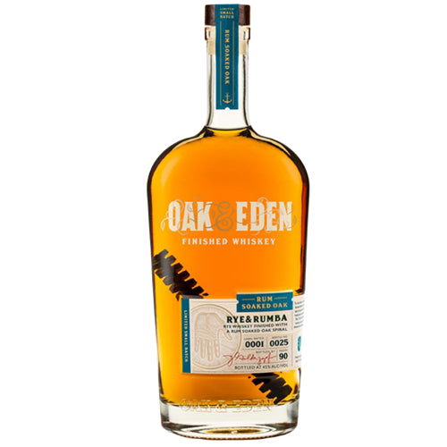 Oak & Eden Rye & Rumba Rum Soaked Oak Whiskey (750ml)