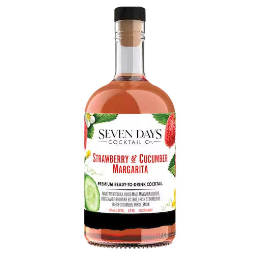 Seven Days Cocktail Strawberry & Cucumber Margarita Cocktail (375ml)