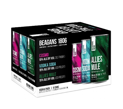 Beagans 1806 Ready to Drink Variety Vodka Pack (6x200ml)