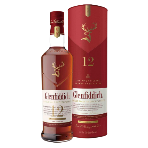 Glenfiddich 12 Year Old Sherry Cask Finish Single Malt Scotch Whisky (750ml)