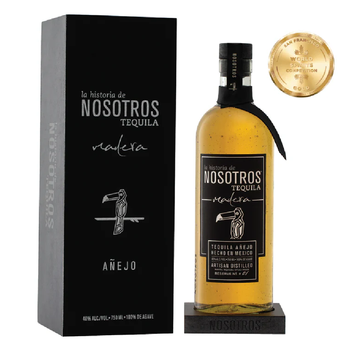 Nosotros Madera Anejo Tequila Box & Display Stand (750ml)