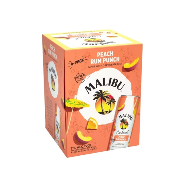 Malibu Peach Rum Punch Cocktails (4pk)