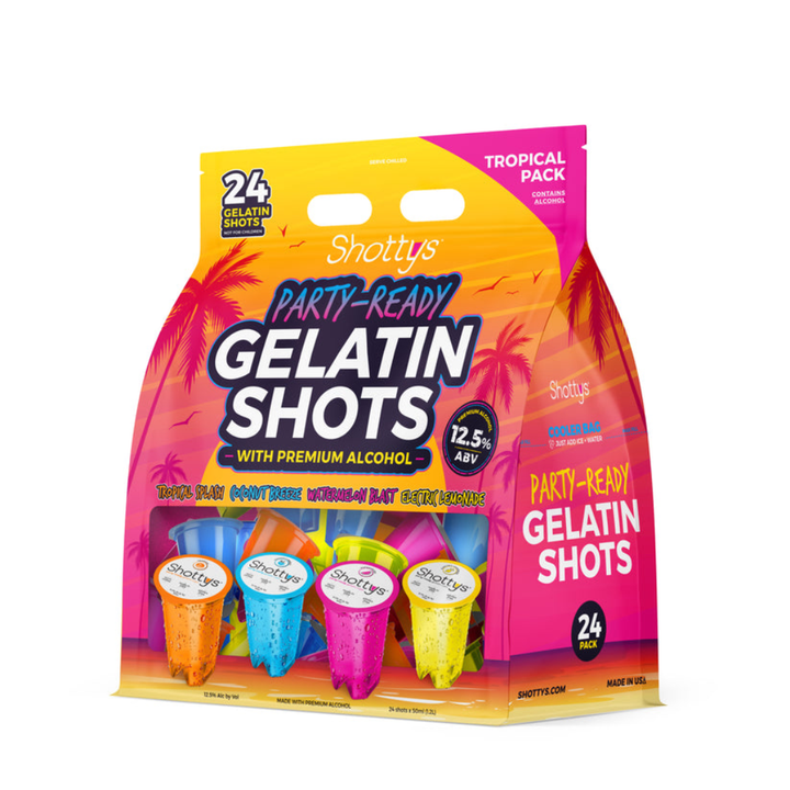 Shottys Party-Ready Tropical Pack Gelatin Shots (24 shots x 50ml)