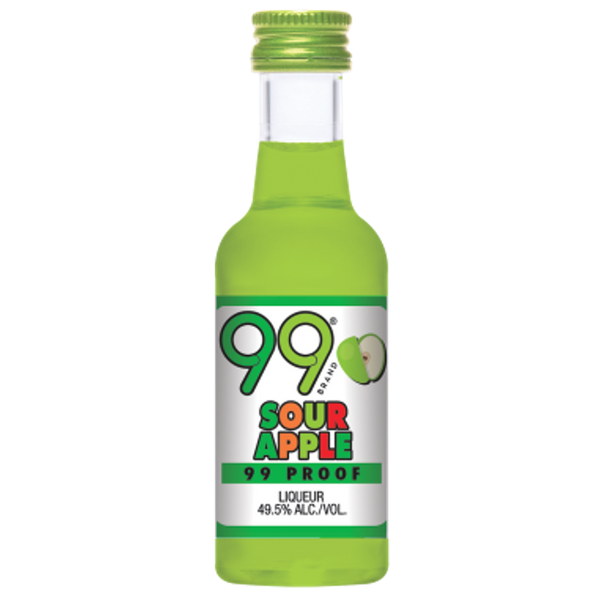 99 Brand Sour Apple Liqueur (12x50ml)