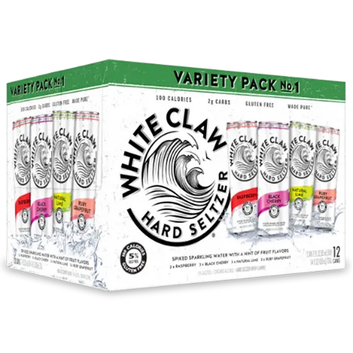 White Claw Variety Pack No.1 Hard Seltzer (12pk)