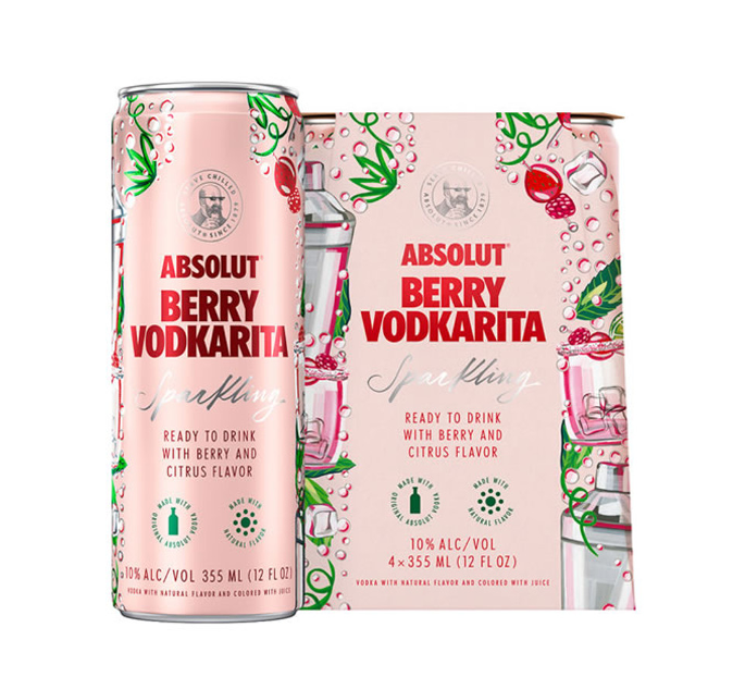 Absolut Berry Vodkarita Cocktails (4pk)