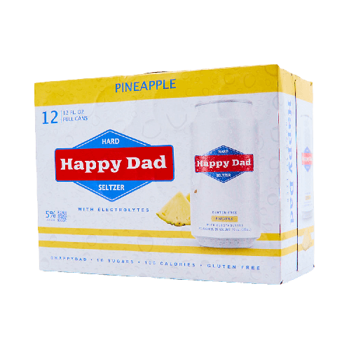 Happy Dad Pineapple Hard Seltzer (12pk) 